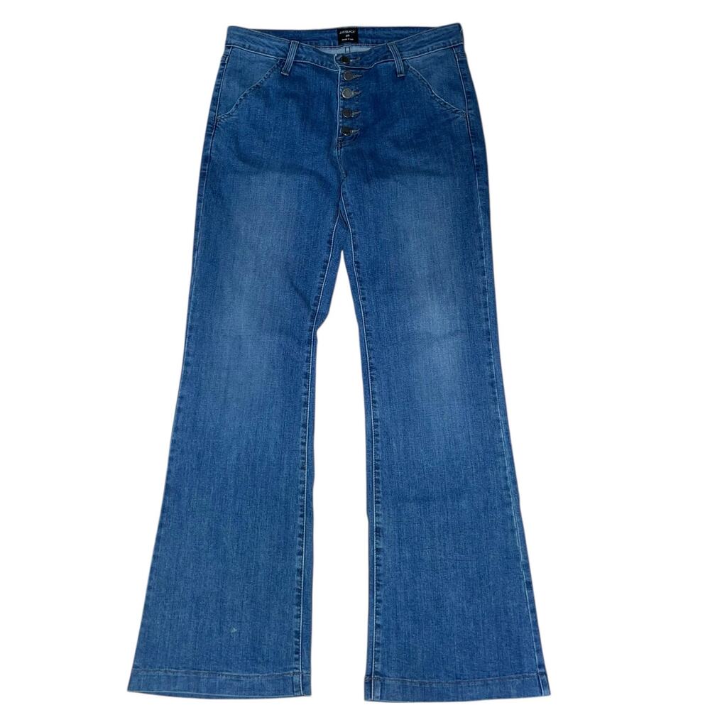 Just Black Button Fly Jeans Wide Leg